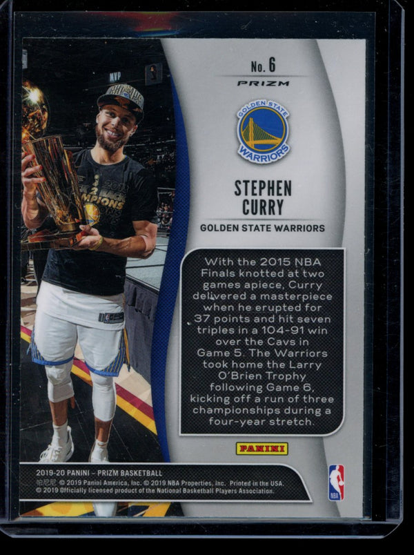 Stephen Curry 2019-20 Panini Prizm NBA Finalists Silver