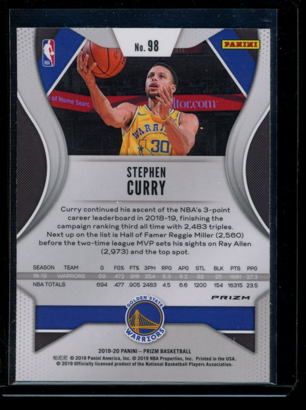 Stephen Curry 2019-20 Panini Prizm Silver