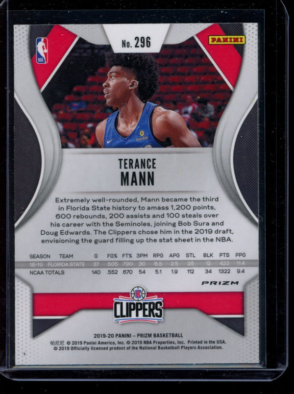 Terance Mann 2019-20 Panini Prizm Red Wave RC