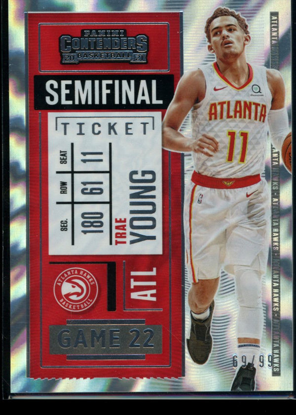 Trae Young 2020-21 Panini Contenders  Semifinal Ticket Silver 69/99