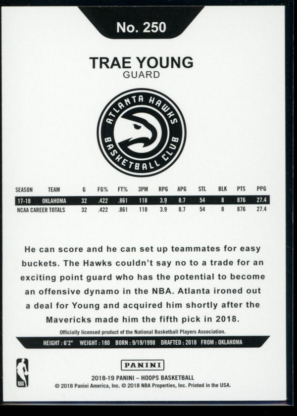 Trae Young 2018-19 Panini Hoops RC