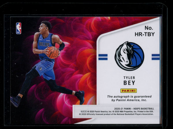 Tyler Bey 2020-21 Panini Hoops Hot Rookies Signatures RC