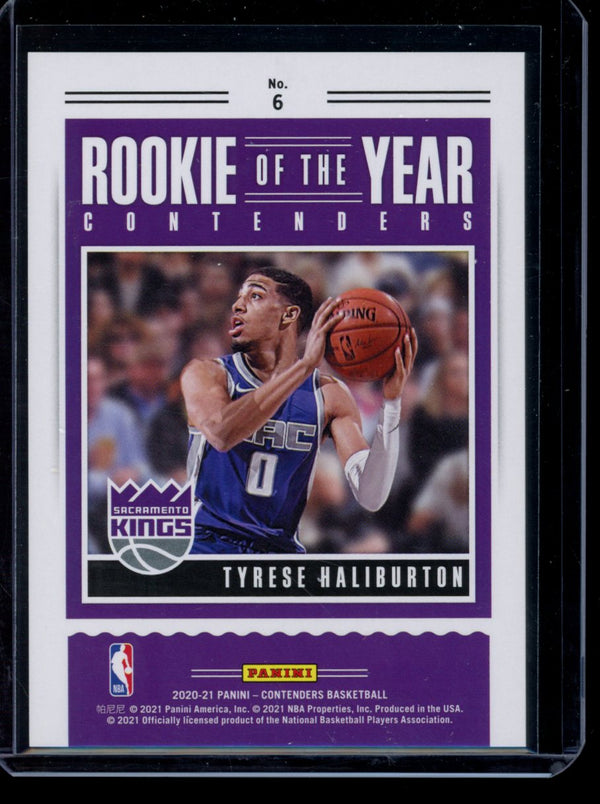 Tyrese Haliburton 2020-21 Panini Contenders ROTY Contenders RC