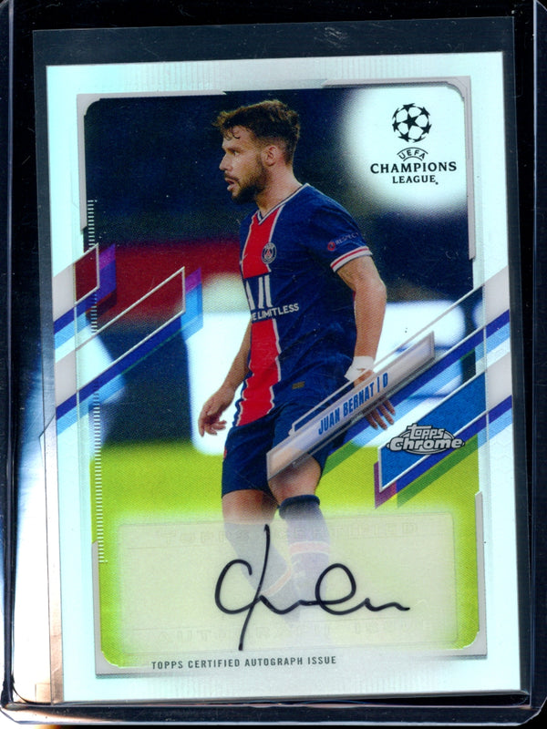 Juan Bernat 2021 Topps  Chrome UCL Refractor Auto