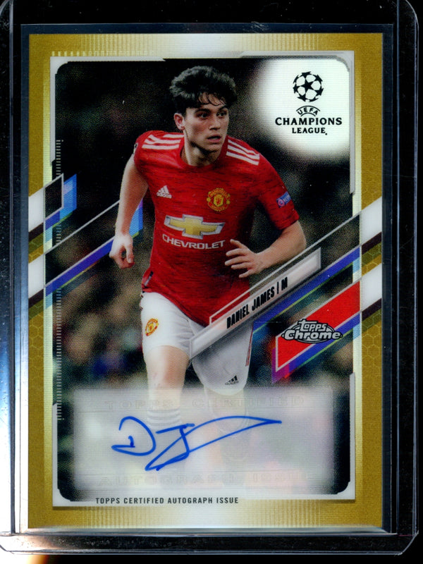 Daniel James 2021 Topps  Chrome UCL Gold Auto Refractor 49/50