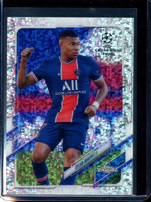 Kylian Mbappe 2021 Topps  Chrome UCL Speckle Refractor