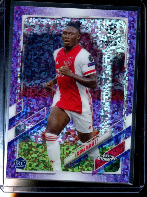 Lassina Traore 2021 Topps  Chrome UCL Purple Speckle Refractor RC 062/250