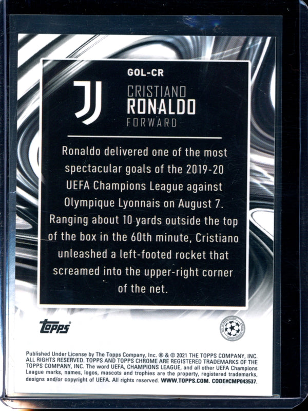 Cristiano Ronaldo 2021 Topps  Chrome UCL Golazo