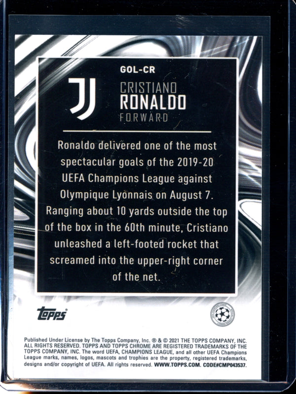 Cristiano Ronaldo 2021 Topps  Chrome UCL Golazo