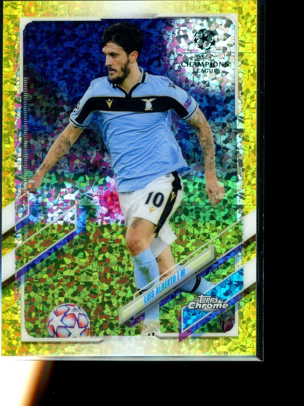 Luis Alberto 2021 Topps  Chrome UCL Yellow Speckle Refractor 22/299