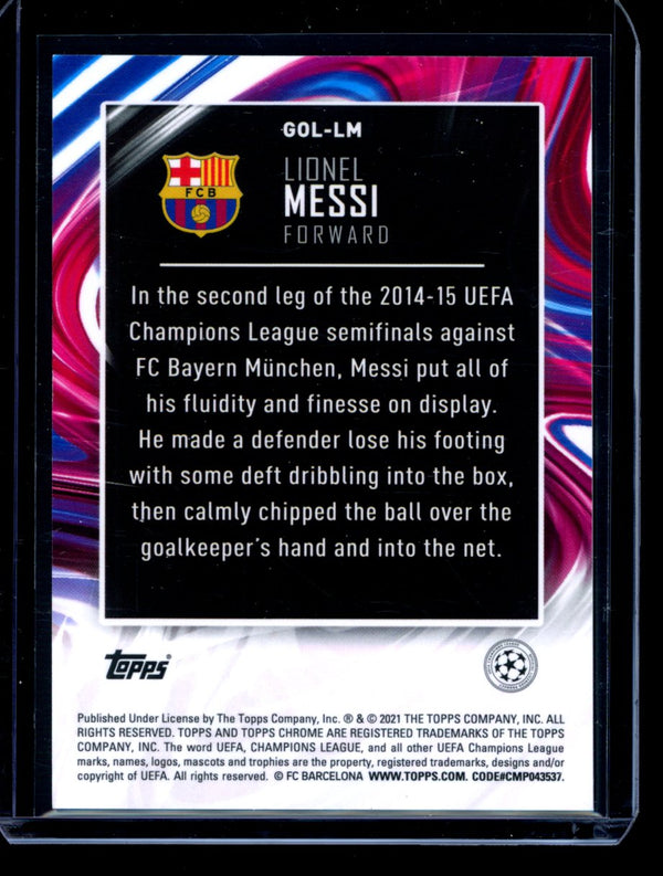 Lionel Messi 2021 Topps  Chrome UCL Golazo