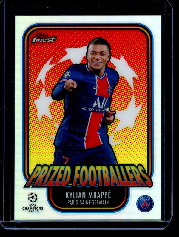 Kylian Mbappe 2021 Topps  Finest Prized Footballers