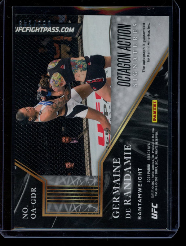 Germaine De Randamie 2021 Panini Select UFC Octagon Action Signatures 83/249