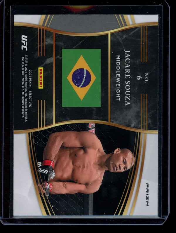 Jacare Souza 2021 Panini Select UFC Global Icons Silver