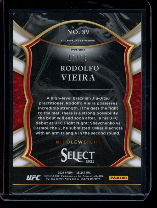 Rodolfo Vieira 2021 Panini Select UFC Concourse Red RC 16/99