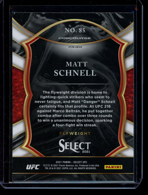 Matt Schnell 2021 Panini Select UFC Concourse Tri-Color RC