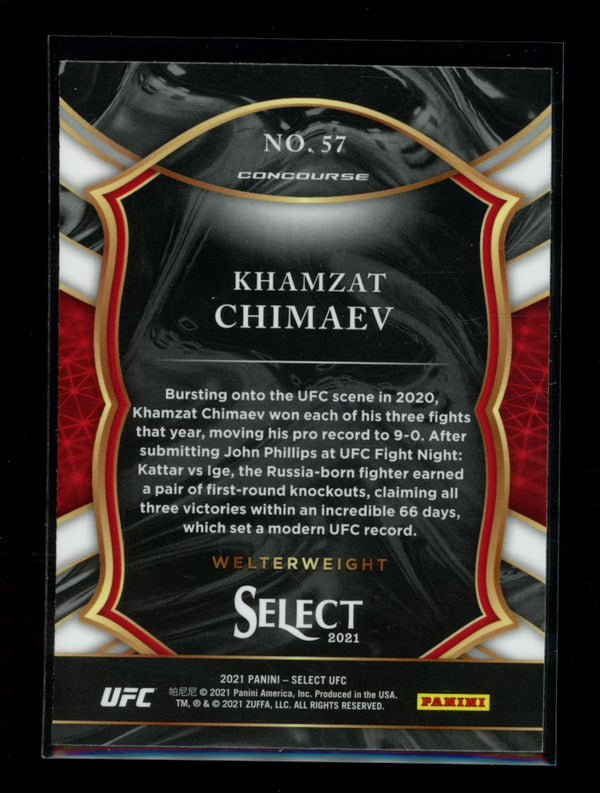 Khamzat Chimaev 2021 Panini Select UFC Concourse RC