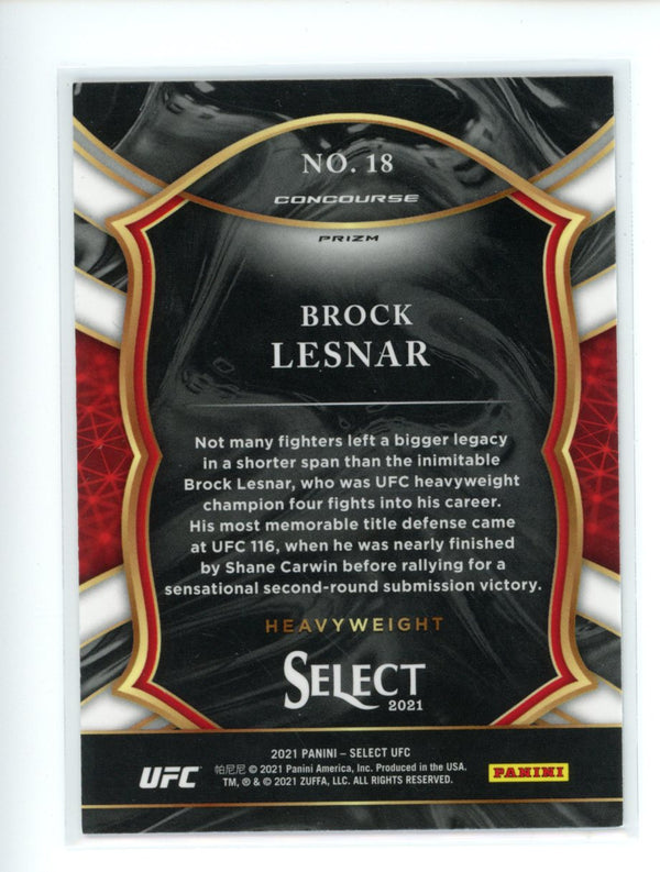 Brock Lesnar 2021 Panini Select UFC Concourse Silver