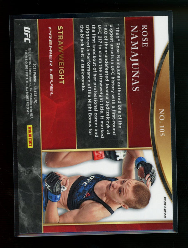 Rose Namajunas 2021 Panini Select UFC Premier Level Silver