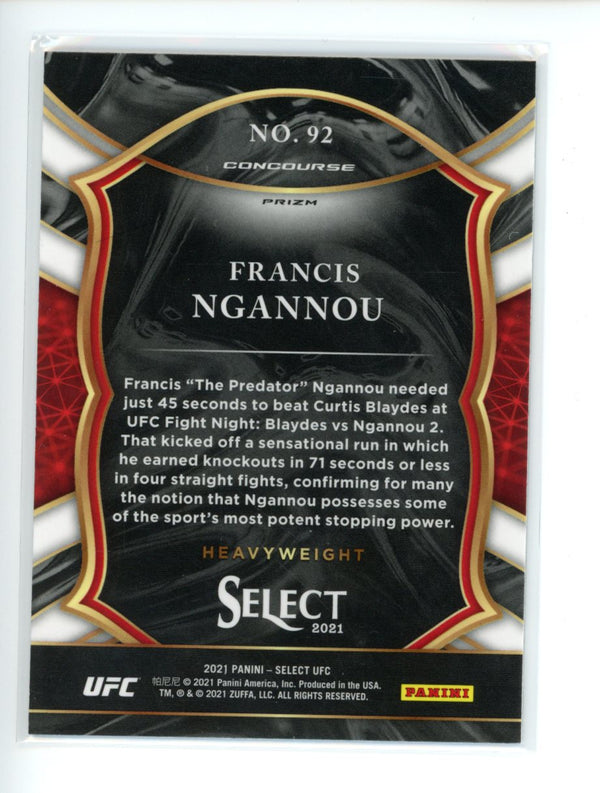 Francis Ngannou 2021 Panini Select UFC Concourse Silver