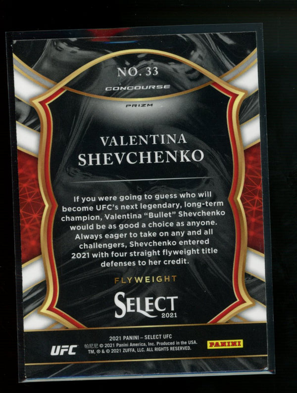 Valentina Shevchenko 2021 Panini Select UFC Concourse Tri-Color