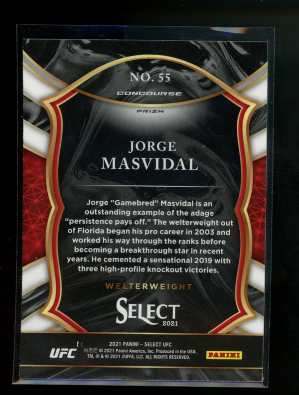 Jorge Masvidal 2021 Panini Select UFC Concourse Tri-Color