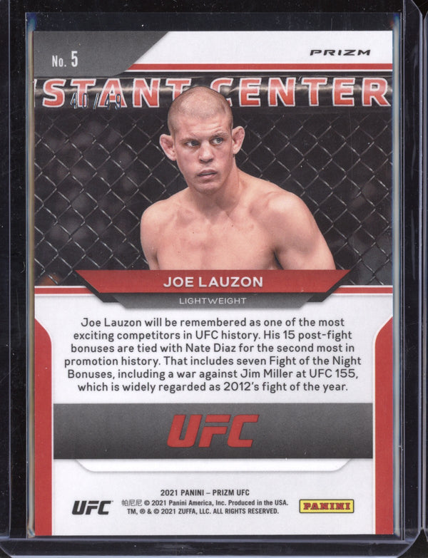 Joe Lauzon 2021 Panini Prizm UFC Light Blue Prizm 40/49