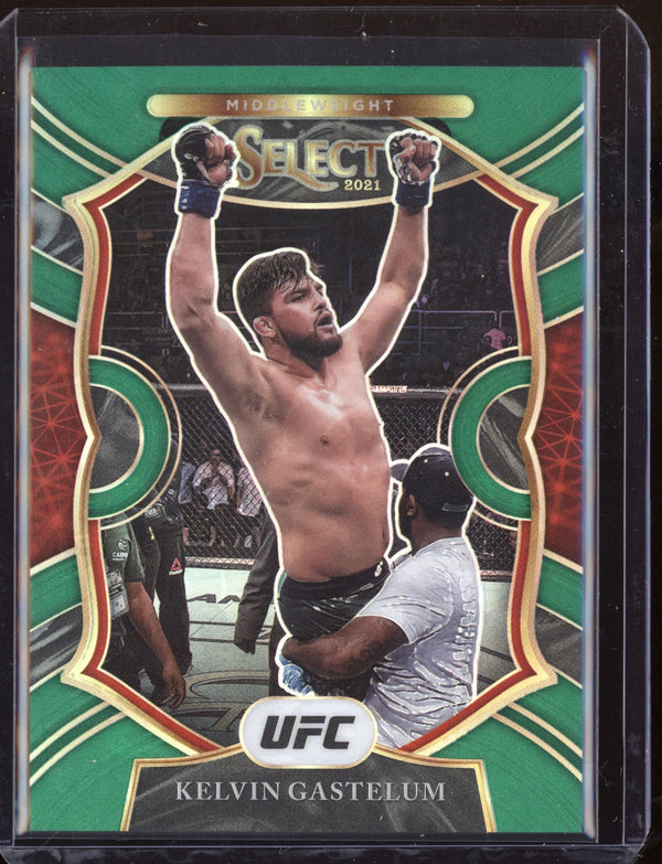 Kelvin Gastelum 2021 Panini Select UFC Concourse Green Prizm 3/5