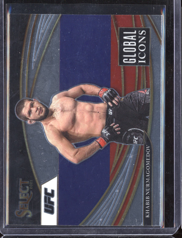 Khabib Nurmagomedov 2021 Panini Select UFC Global Icons