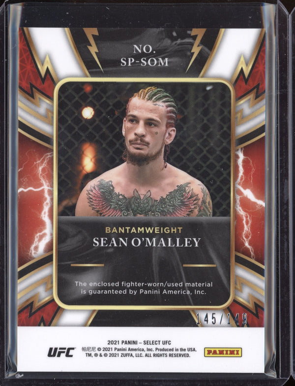 Sean O'Malley 2021 Panini Select UFC Sparks Material 145/149