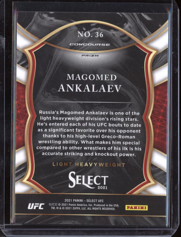Magomed Ankalaev 2021 Panini Select UFC Concourse Silver Prizm RC