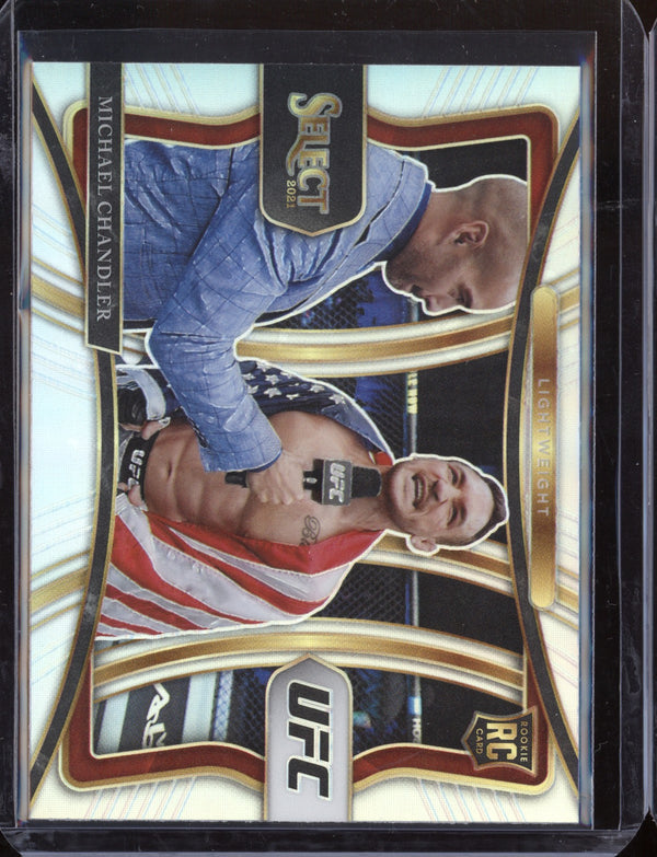 Michael Chandler 2021 Panini Select UFC Premier Level Silver Prizm RC