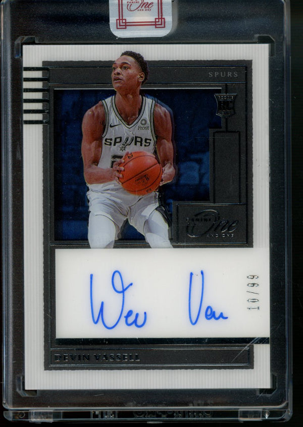 Devin Vassell 2020-21 Panini One and One Rookie Auto RC 10/99