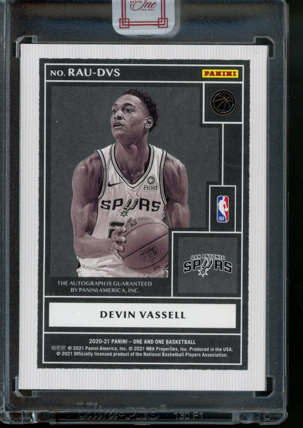 Devin Vassell 2020-21 Panini One and One Rookie Auto RC 10/99