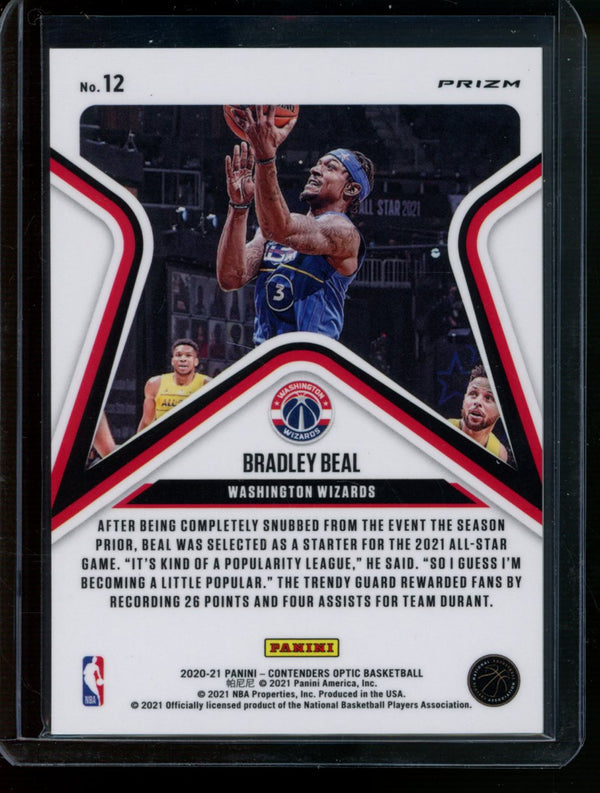 Bradley Beal 2020-21 Panini Contenders Optic All Star Aspirations Holo