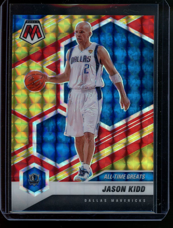 Jason Kidd 2020-21 Panini Mosaic Fusion Red and Yellow Choice 12/88