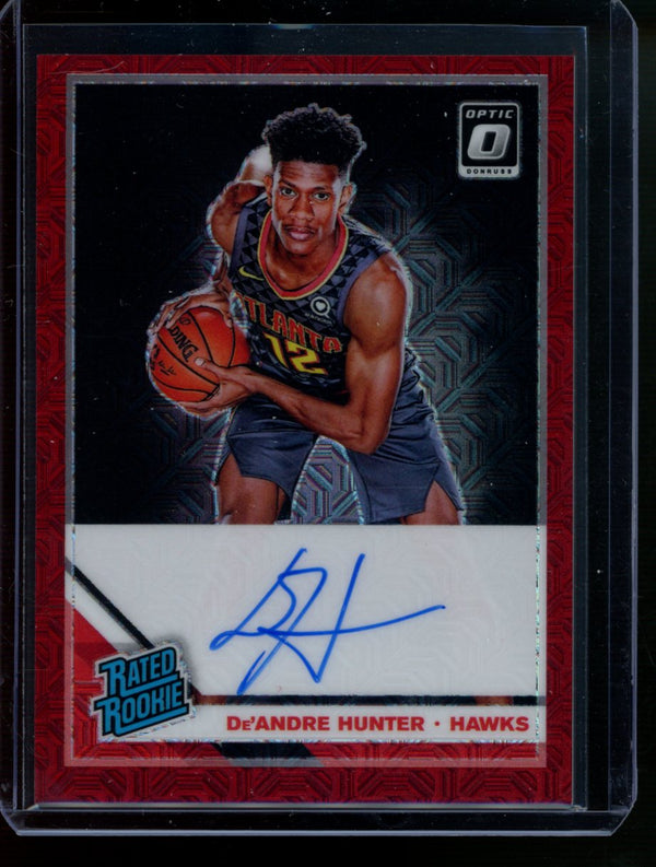 De'Andre Hunter 2019-20 Panini Donruss Optic Red Mojo Rated Auto RC