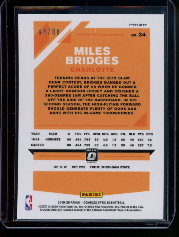 Miles Bridges 2019-20 Panini Donruss Optic Choice Red Mojo 64/88