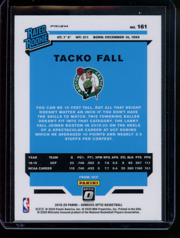 Tacko Fall 2019-20 Panini Donruss Optic Rated Rookie Choice Mojo Silver RC