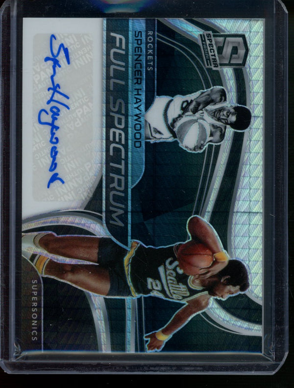 Spencer Haywood 2020-21 Panini Spectra Full Spectrum Auto Hyper Prizm 10/10