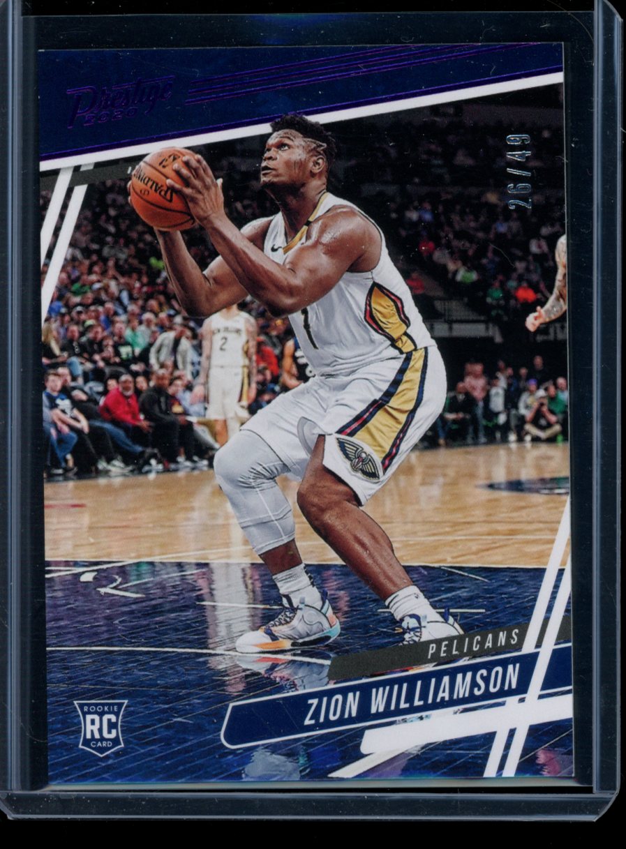 Zion Williamson 2019-20 Panini Chronicles Prestige Purple RC 26/49