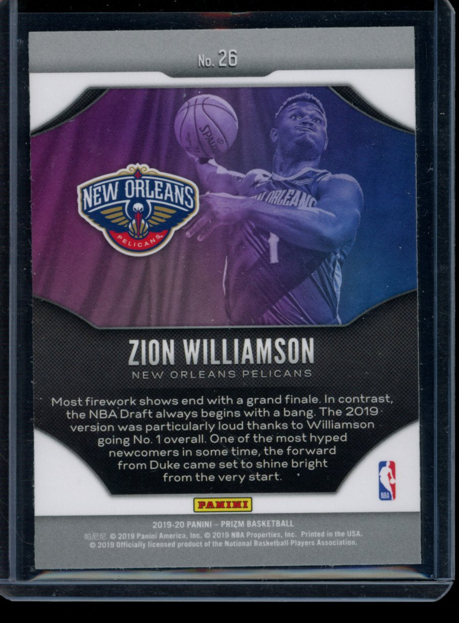 Zion Williamson 2019-20 Panini Prizm Fireworks RC