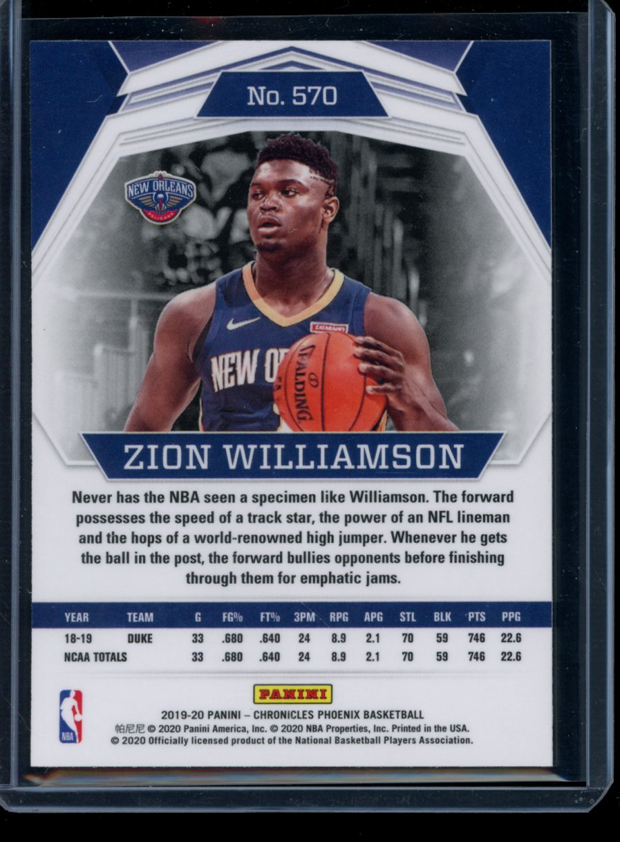 Zion Williamson 2019-20 Panini Chronicles Pheonix RC