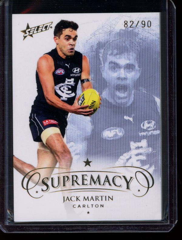 Jack Martin 2021 Select Supremacy Gold Parallel Base 82/90