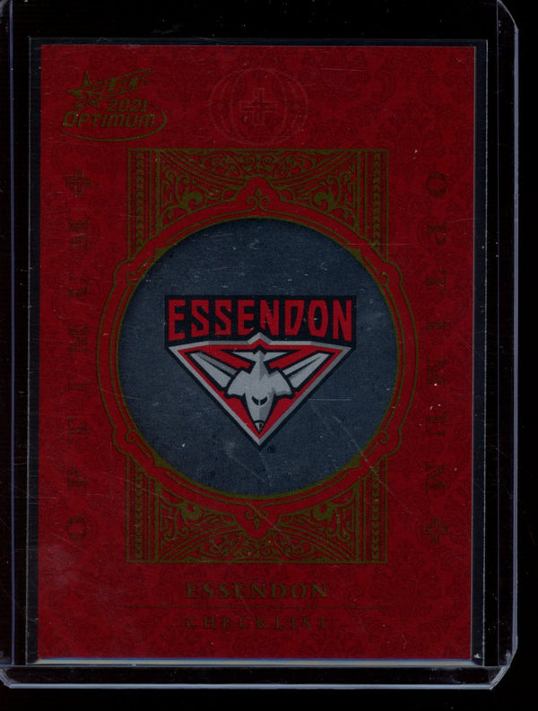 Essendon Checklist 2021 Select Optimum 360/455