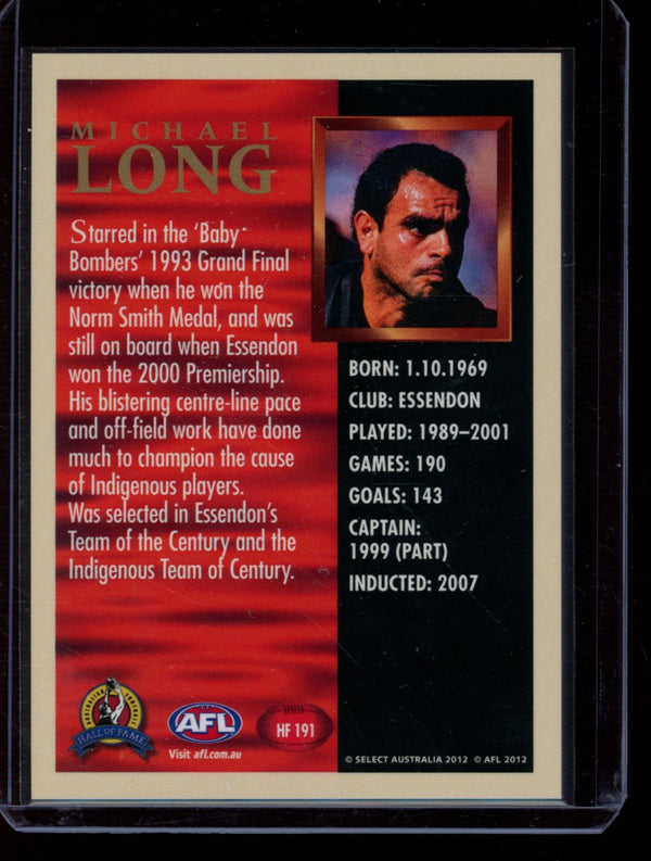 Michael Long 2012 AFL Eternity Hall Of Fame