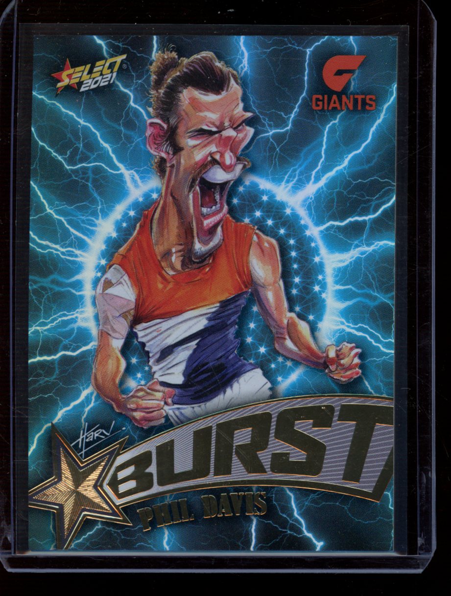 Phil Davis 2021 Select Footy Stars Lightning Burst 200/210