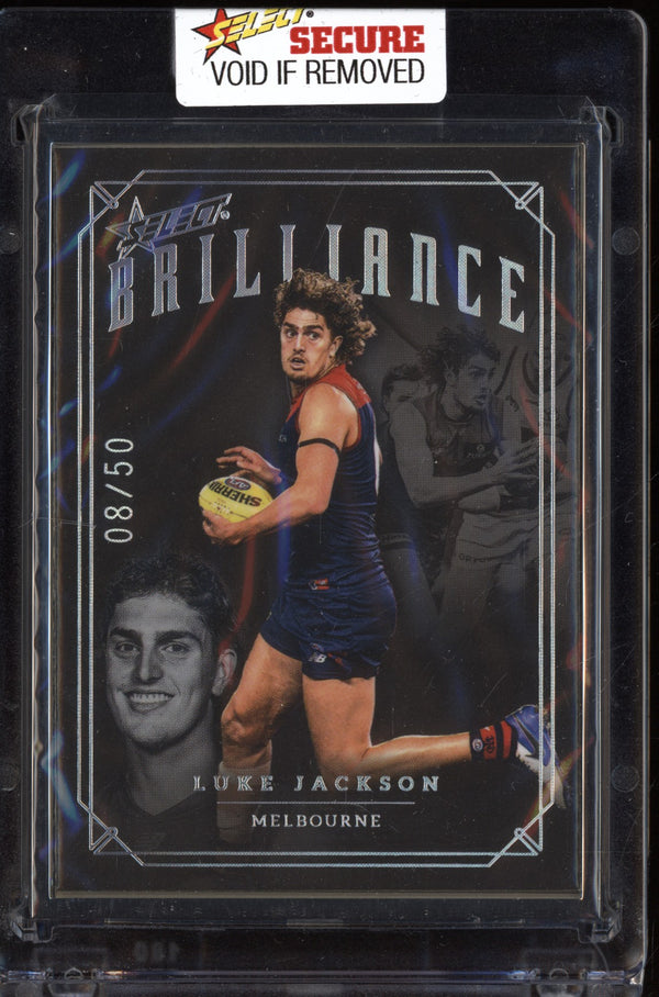 Luke Jackson 2022 Select Brilliance Platinum Framed 08/50