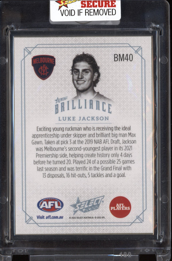 Luke Jackson 2022 Select Brilliance Platinum Framed 08/50