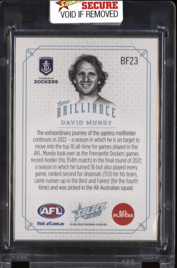 David Mundy 2022 Select Brilliance Platinum Framed 22/50